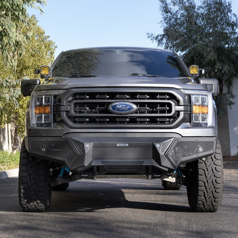 Go Rhino 21-23 Ford F-150 (4dr) Element Front Bumper w/ Power Bar - Tex. Blk Bumpers - Steel Go Rhino