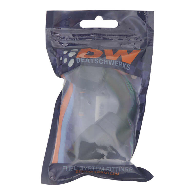 DeatschWerks 10AN Female Flare Swivel 120-Degree Hose End CPE - Anodized Matte Black Fittings DeatschWerks