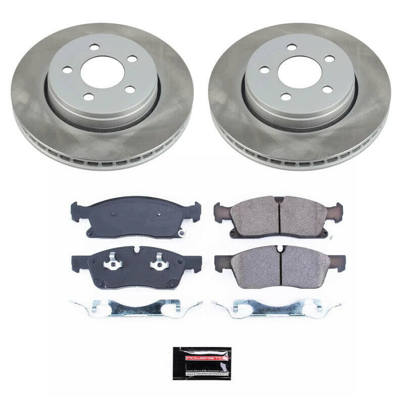 Power Stop 11-16 Jeep Grand Cherokee Front Semi-Coated Rotor Kit Brake Kits - Performance Blank PowerStop
