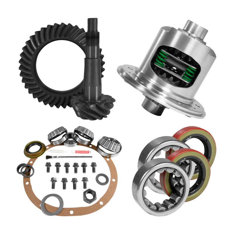 Yukon 8.25in CHY 3.73 Rear Ring & Pinion Install Kit Positraction 1.618in ID Axle Bearings Differential Install Kits Yukon Gear & Axle