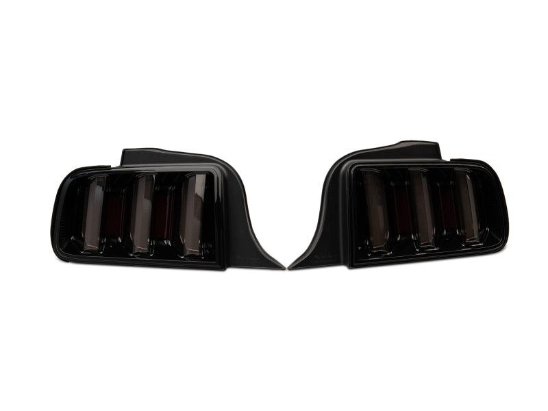 Raxiom 05-09 Ford Mustang Vector V2 LED Tail Lights- Black Housing (Smoked Lens) Tail Lights Raxiom