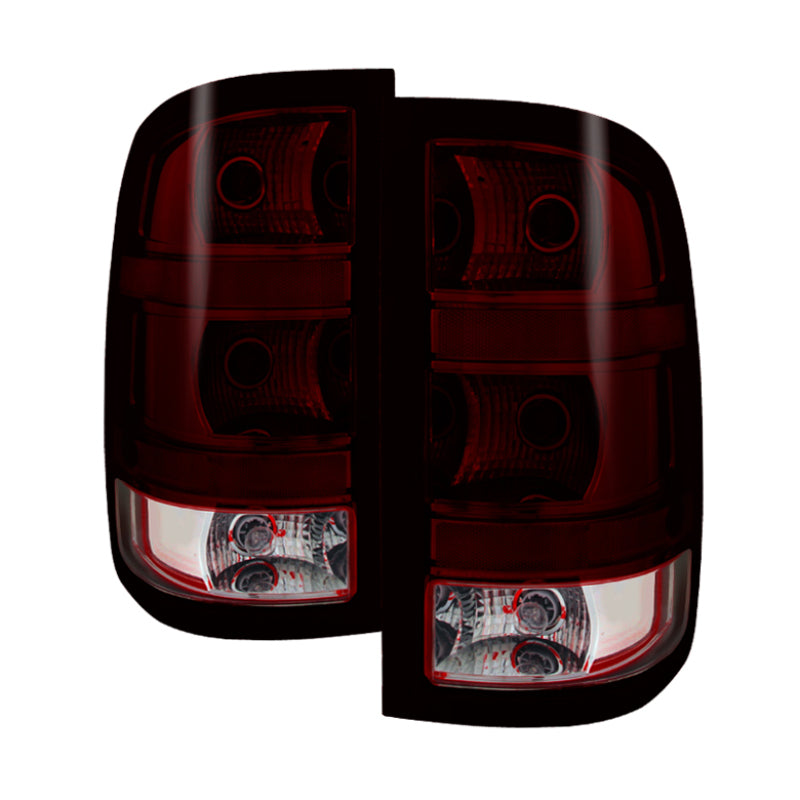 xTune GMC Sierra 2007-2013 OEM Style Tail Light Red Smoked ALT-JH-GS07-OE-RSM Tail Lights SPYDER