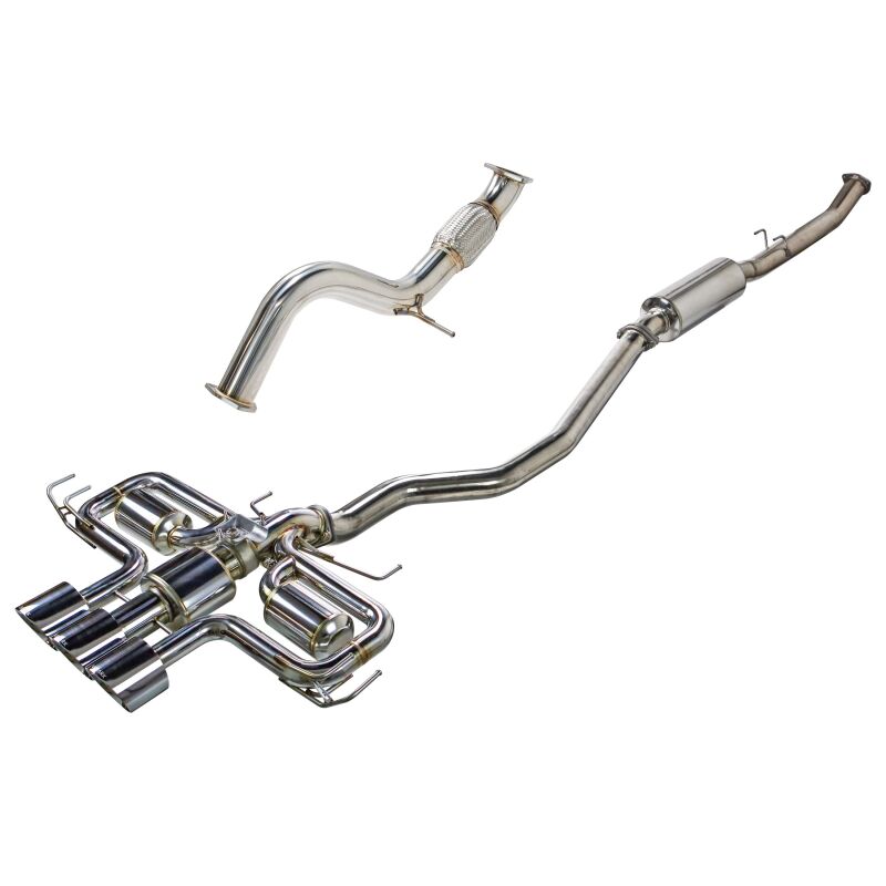 Remark 2023+ Honda Civic Type-R (FL5) Triple Tip Catback Exhaust w/ Triple Tip & Front Pipe Catback Remark