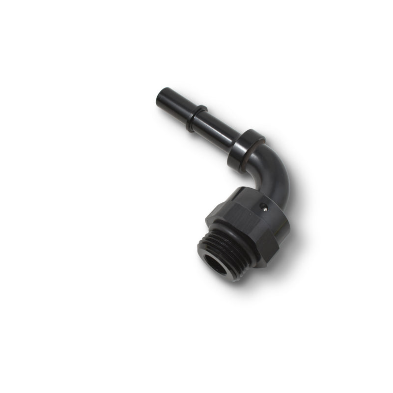 Russell Performance Adapter Fitting 3/8in SAE Quick Disconnect 90 DEG - Blk Fittings Russell