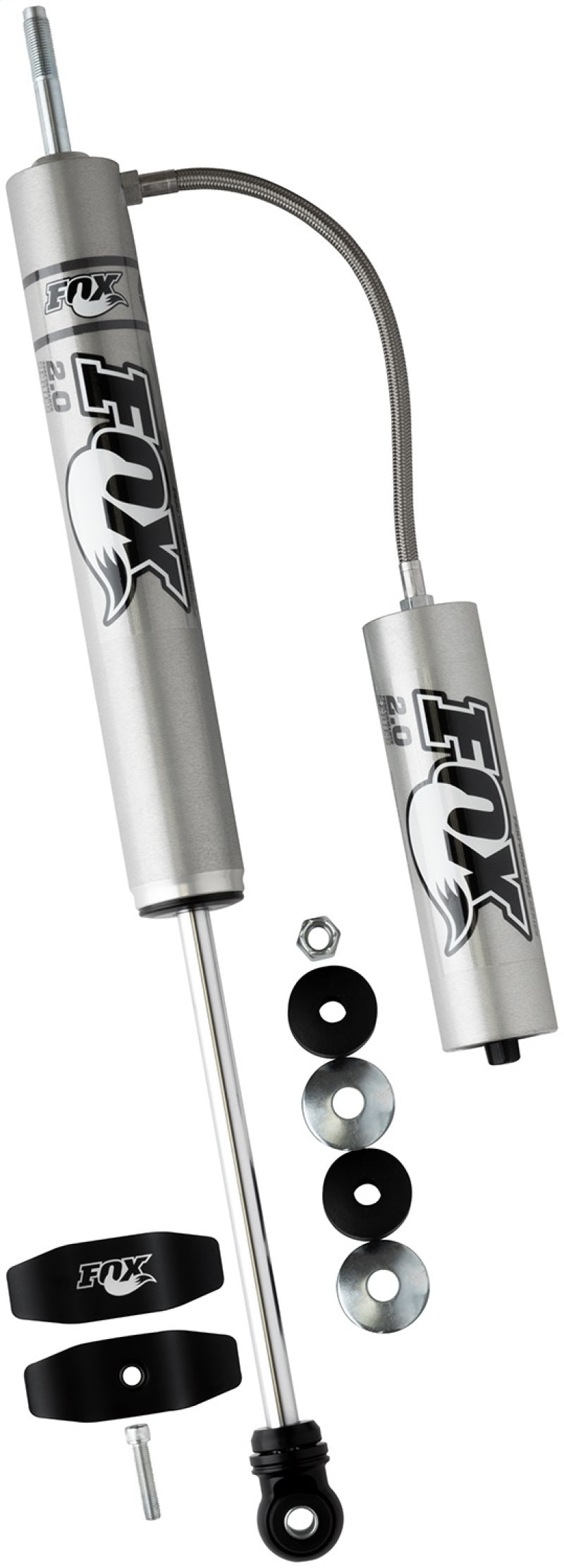 Fox 2.0 Performance Series 10.1in. Smooth Body Remote Res. Shock w/Stem Mount / Std Travel - Black Shocks and Struts FOX