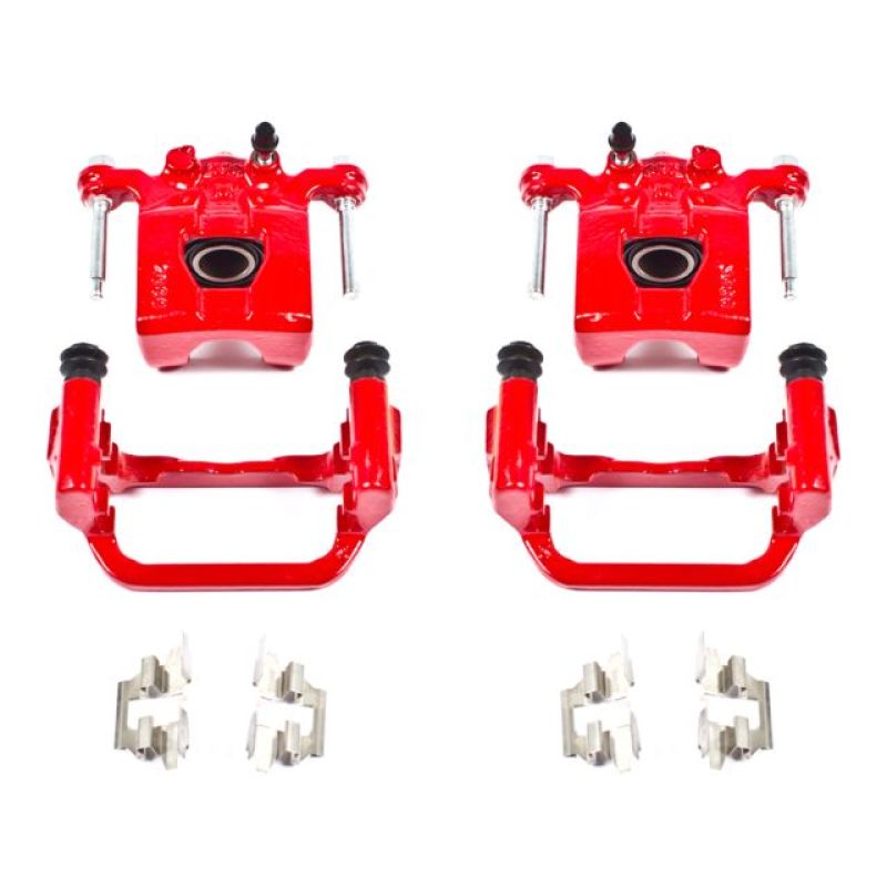 Power Stop 07-12 Nissan Altima Rear Red Calipers w/Brackets - Pair Brake Calipers - Perf PowerStop