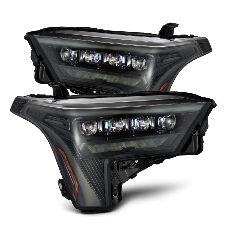 AlphaRex 22-23 Toyota Tundra NOVA-Series Headlights Alpha-Black w/Amber DRL - Req 810029 OR 810030 Headlights AlphaRex