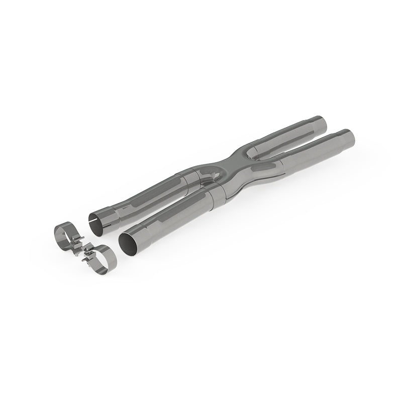 MBRP 15-19 Ford Mustang GT 2.5in Resonator Delete X-Pipe - T409 X Pipes MBRP