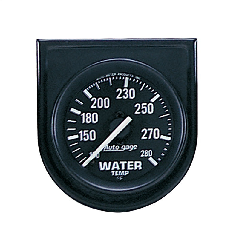 Autometer AutoGage 52.4mm Mechanical 100-280 Deg F Water Temp Gauge - Black Gauges AutoMeter
