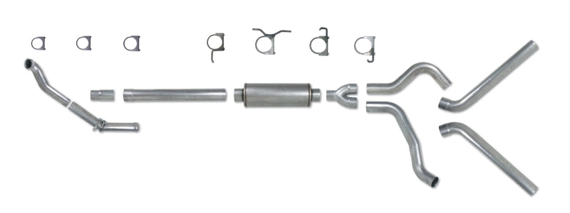 Diamond Eye KIT 4in TB DUAL AL: 94-97 FORD 7.3L F250/F350 PWRSTROKE NFS W/ CARB EQUIV STDS Turbo Back Diamond Eye Performance
