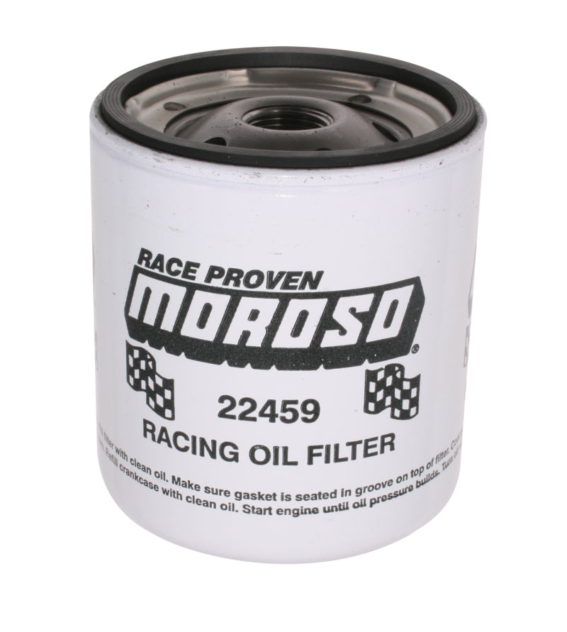 Moroso Chevrolet 13/16in Thread 4-9/32in Tall Oil Filter - Racing Oil Filters Moroso