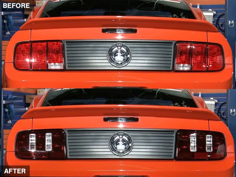 Raxiom 05-09 Ford Mustang Coyote Tail Lights- Blk Housing (Smoked Lens) Tail Lights Raxiom