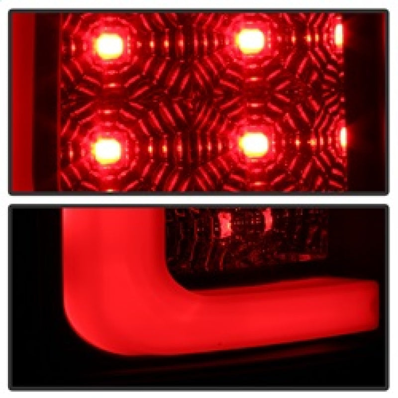 Spyder 07-13 GMC Sierra 1500 V2 Light Bar LED Tail Lights - Blk Smoke (ALT-YD-GS07V2-LBLED-BSM) Tail Lights SPYDER