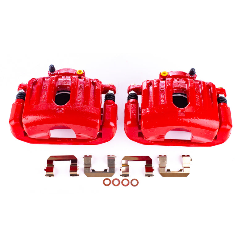 Power Stop 09-11 Hyundai Genesis Front Red Calipers w/Brackets - Pair Brake Calipers - Perf PowerStop