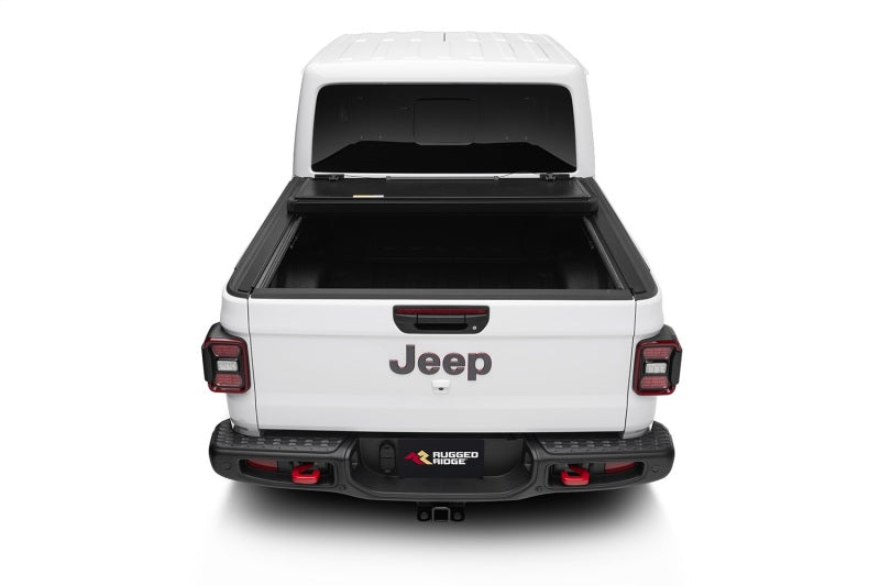 Rugged Ridge Armis Hard Folding With LINE-X Bed Cover 2020 JT Tonneau Covers - Hard Fold Rugged Ridge