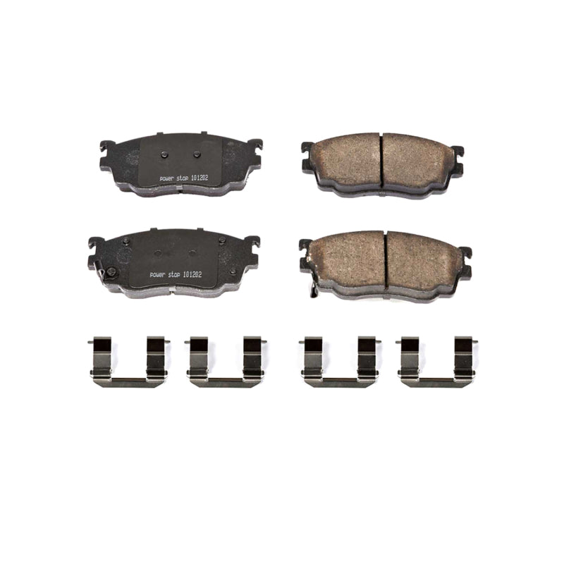 Power Stop 98-02 Mazda 626 Front Z17 Evolution Ceramic Brake Pads w/Hardware Brake Pads - OE PowerStop