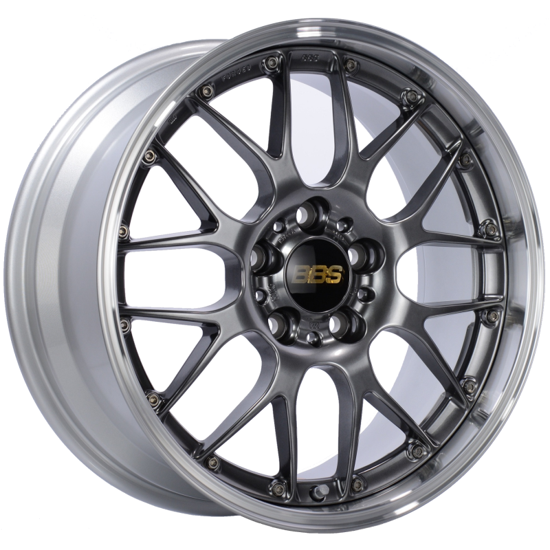 BBS RS-GT 20x8.5 5x114.3 ET43 Diamond Black Center Diamond Cut Lip Wheel -82mm PFS/Clip Required Wheels - Forged BBS