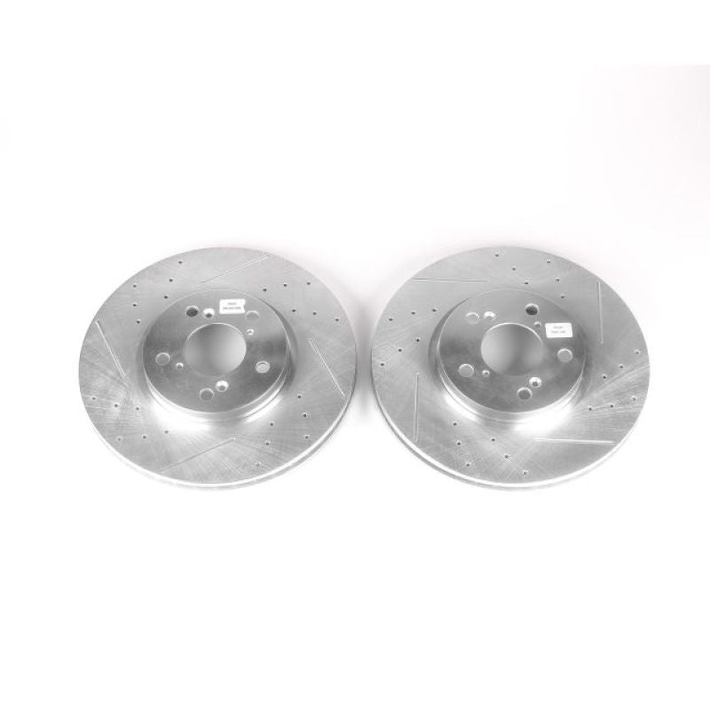 Power Stop 06-14 Honda Ridgeline Front Evolution Drilled & Slotted Rotors - Pair Brake Rotors - Slot & Drilled PowerStop