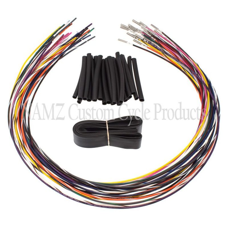 NAMZ 96-06 Baggers Handlebar Switch Wire Extensions 24in. (Cut & Solder / Fits Up to 20in. Apes) Wiring Harnesses NAMZ
