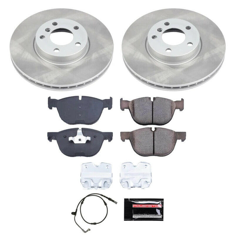 Power Stop 07-10 BMW X5 Front Semi-Coated Rotor Kit Brake Kits - Performance Blank PowerStop