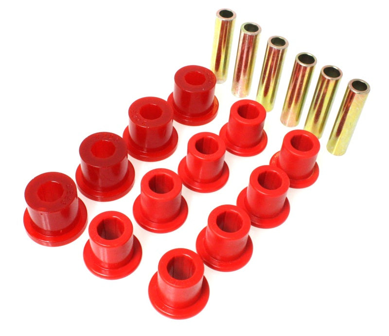Energy Suspension Jeep Spring Bushing Set - Red Bushing Kits Energy Suspension