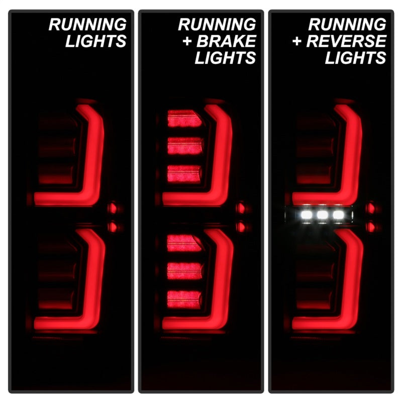 Spyder GMC Sierra 19-20 Incandescent Bulb Model Only LED Tail Lights - Black ALT-YD-GS19-LED-BK Tail Lights SPYDER