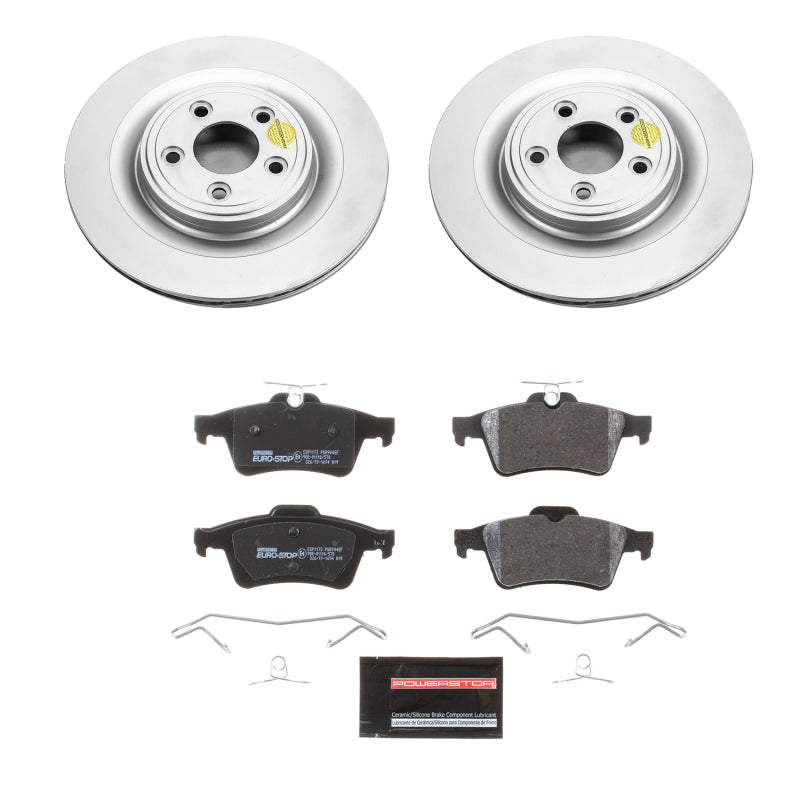 Power Stop 06-08 Jaguar S-Type Rear Euro-Stop Brake Kit Brake Kits - OE PowerStop