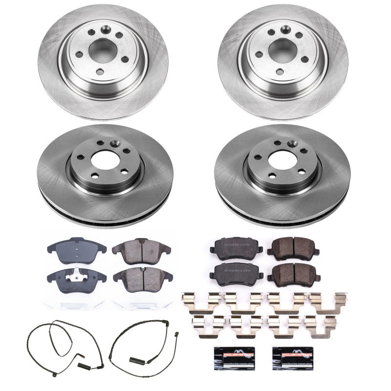 Power Stop 12-15 Land Rover Range Rover Evoque Front & Rear Autospecialty Brake Kit Brake Kits - OE PowerStop
