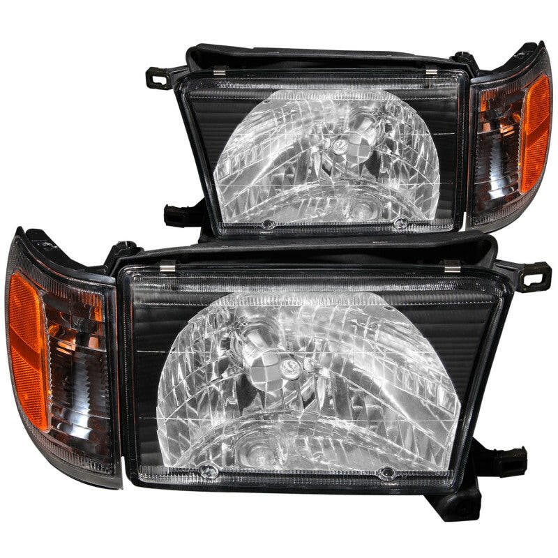 ANZO 1999-2002 Toyota 4Runner Crystal Headlights Black Headlights ANZO