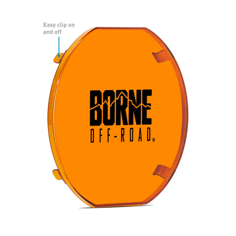 Borne Off-Road 7in Round Light Cover Amber Light Covers and Guards Borne Off-Road