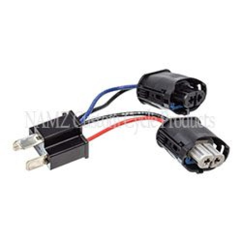 NAMZ 2014+ Road King (w/7in. Dual LED HLamp) Headlight Adapter Pigtail w/Female H9 & H11 to Male H4 Light Accessories and Wiring NAMZ