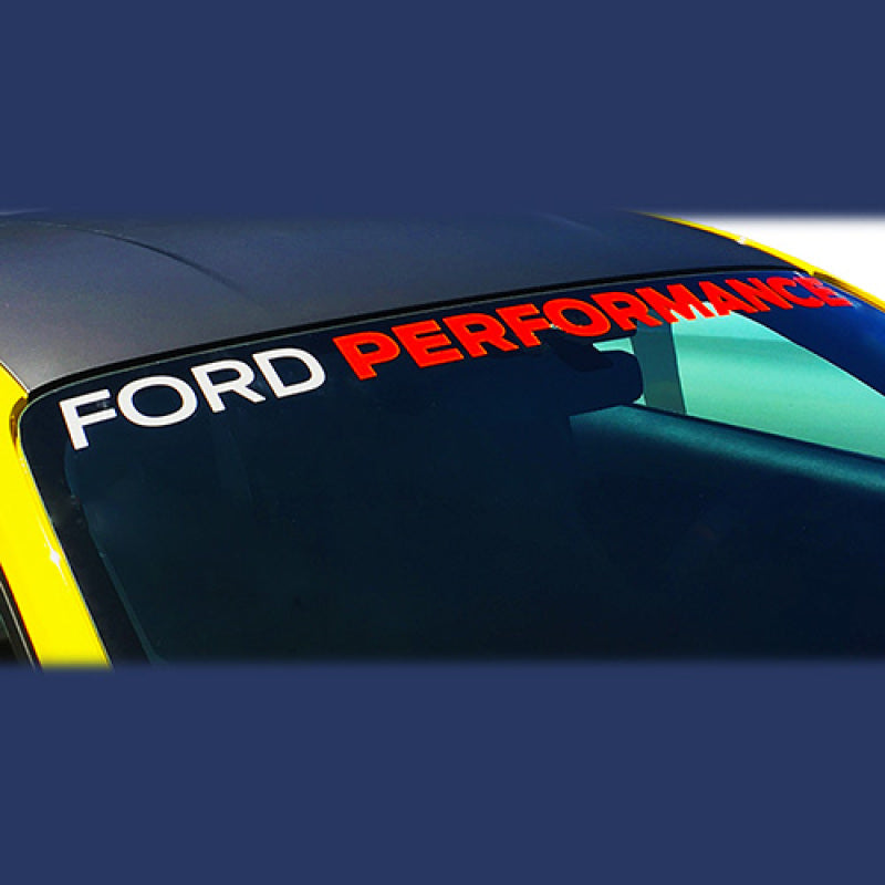 Ford Performance 2015-2017 Mustang Windshield Banner Ford Performance - White / Red Stickers/Decals/Banners Ford Racing