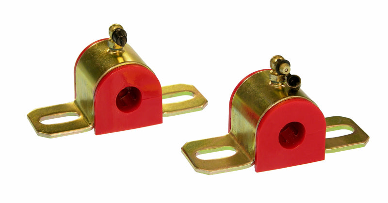 Prothane Universal 90 Deg Greasable Sway Bar Bushings - 11/16in - Type B Bracket - Red Sway Bar Bushings Prothane