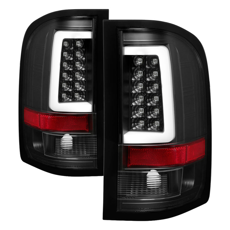 Spyder 07-13 Silverado (Will Not Work w/2010 921 Bulb) V3 LED Tail Lghts Blk ALT-YD-CS07V3-LBLED-BK Tail Lights SPYDER