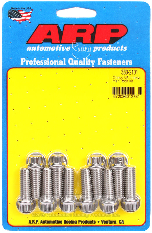 ARP Chevy V6 Stainless Steel 12 Point Manifold Bolt Kit Hardware Kits - Other ARP