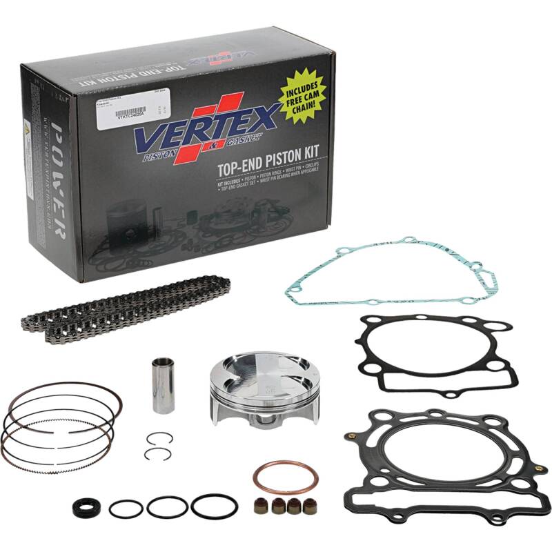 Vertex Piston 15-16 Kawasaki KX 250 F 250cc Forged Replica Top-End Piston Kit 13.8:1 Comp. Piston Sets - Powersports Vertex Pistons