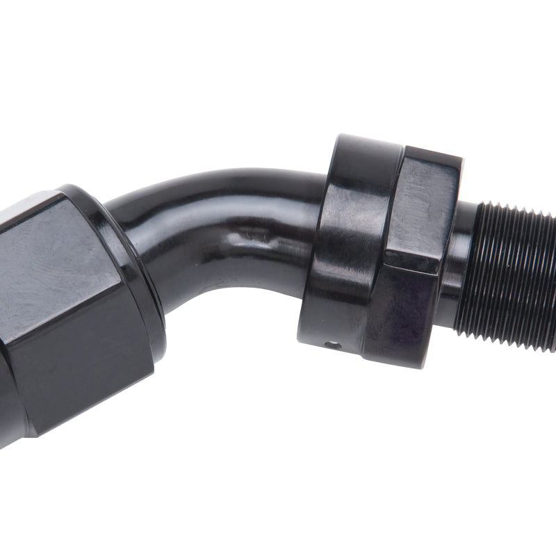 Russell Performance -6 AN 45 Degree Hose End Without Socket - Polished and Black Fittings Russell
