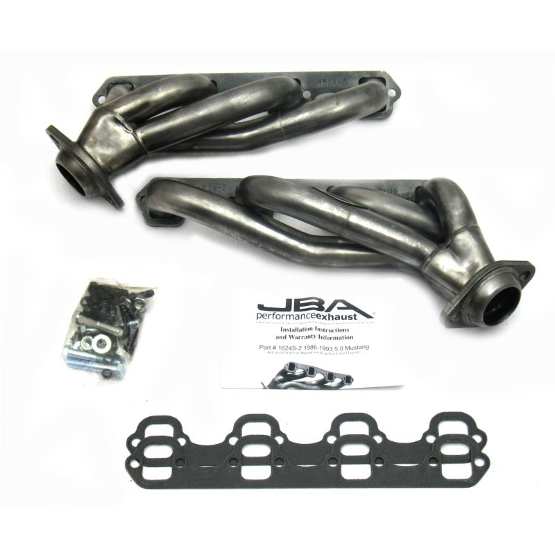 JBA 86-93 Ford Mustang 5.0L SBF 1-5/8in Primary Raw 409SS Cat4Ward Header Headers & Manifolds JBA