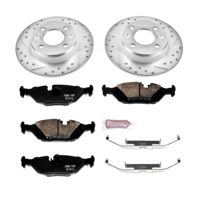 Power Stop 88-93 Saab 900 Rear Z23 Evolution Sport Brake Kit Brake Kits - Performance D&S PowerStop
