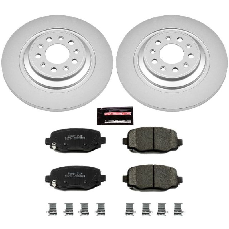 Power Stop 14-19 Jeep Cherokee Rear Z17 Evolution Geomet Coated Brake Kit Brake Kits - Performance Blank PowerStop