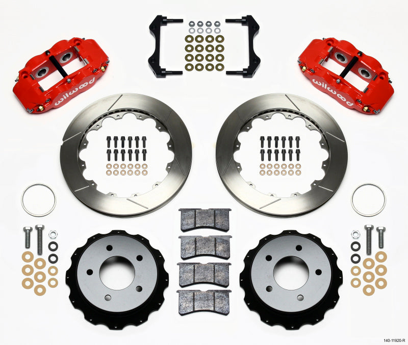 Wilwood Narrow Superlite 4R Rear Kit 12.88in Red 84-87 Corvette C4 Big Brake Kits Wilwood