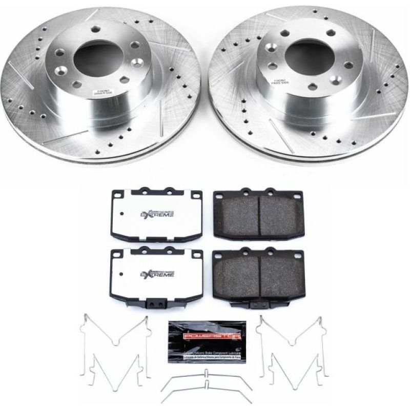 Power Stop 93-95 Mazda RX-7 Front Z26 Street Warrior Brake Kit Brake Kits - Performance D&S PowerStop