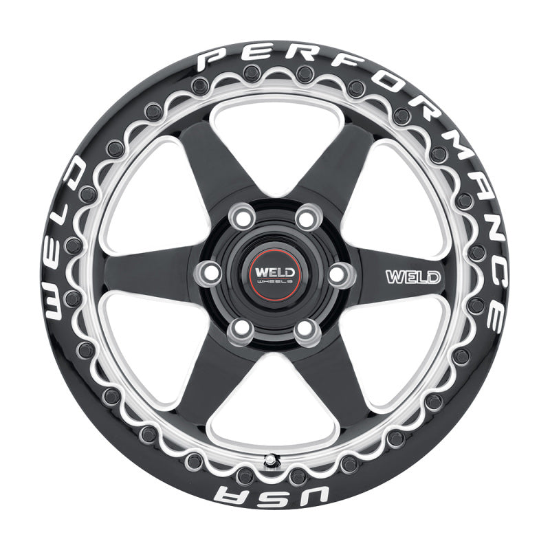 Weld S904 15x12 Ventura Beadlock 5x114.3 ET28 BS7.6 Gloss BLK MIL DIA 78.1 Wheels - Cast Weld