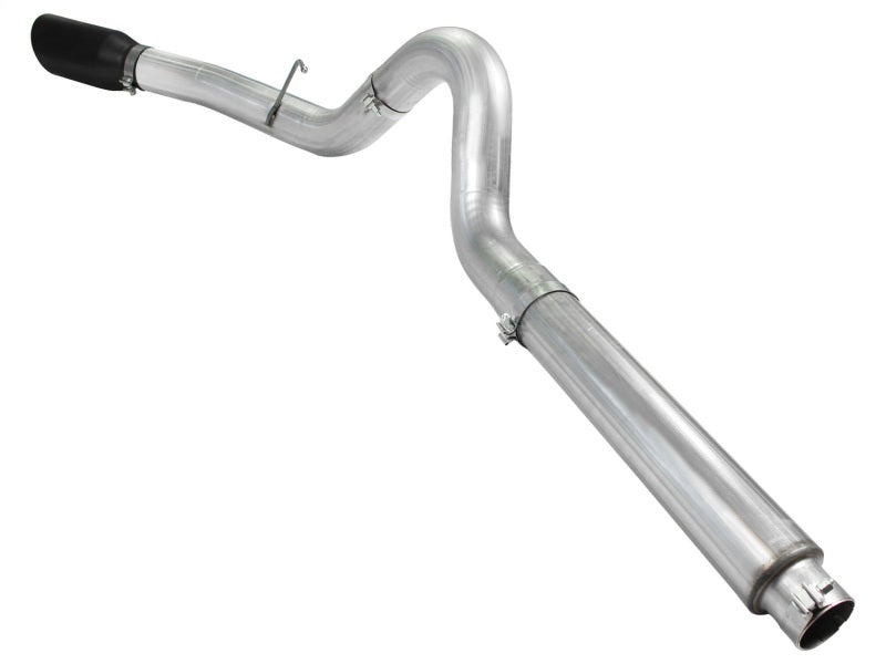 aFe Atlas 5in DPF-Back Aluminized Steel Exh Sys, Ford Diesel Trucks 08-10 V8-6.4L (td) Black tip DPF Back aFe