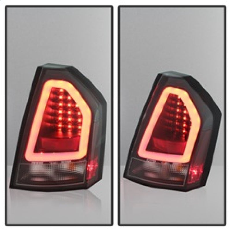 Spyder Chrysler 300C 08-10 V2 Light Bar LED Tail Lights - Black ALT-YD-C308V2-LED-BK Tail Lights SPYDER