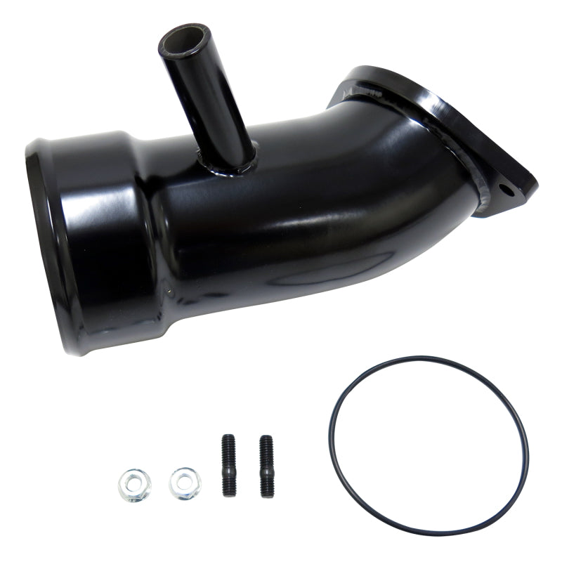 Wehrli 17-19 Chevrolet 6.6L L5P Duramax 3.5in Intake Horn w/PCV Port - Gloss Black Air Intake Components Wehrli
