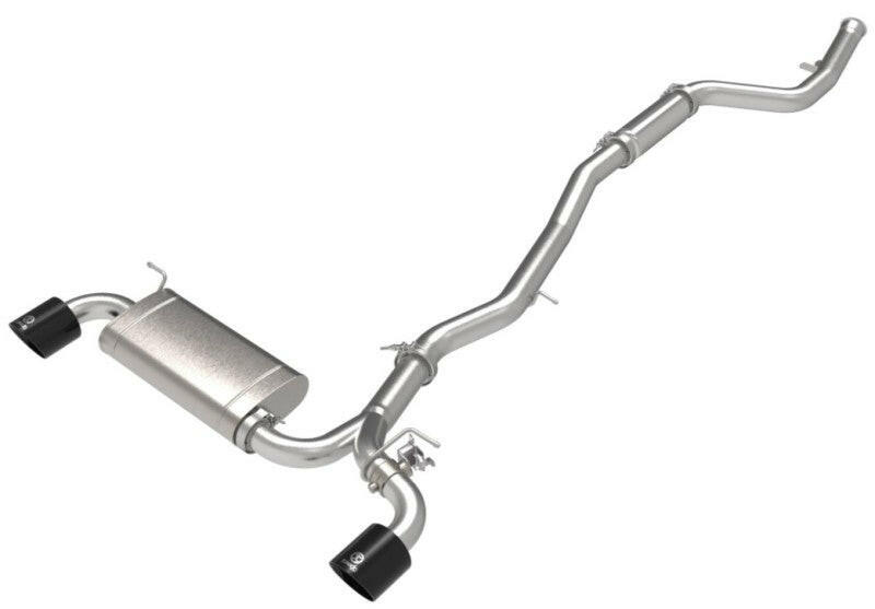 aFe POWER Takeda 2021 Toyota Supra 2.0L (t) 2.5in-3in 304 SS CB Exhaust w/ Black Tips Catback aFe