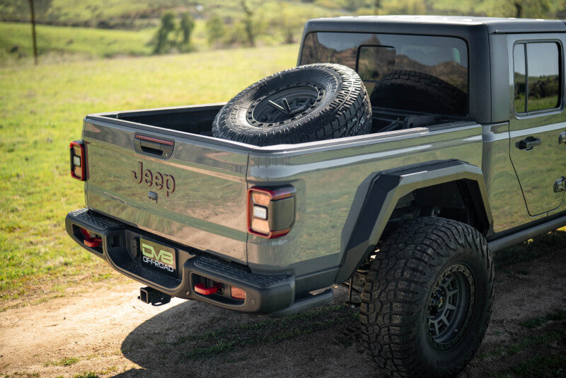 DV8 Offroad 2020+ Jeep Gladiator JT Adjustable In-Bed Tire Carrier Chase Racks DV8 Offroad