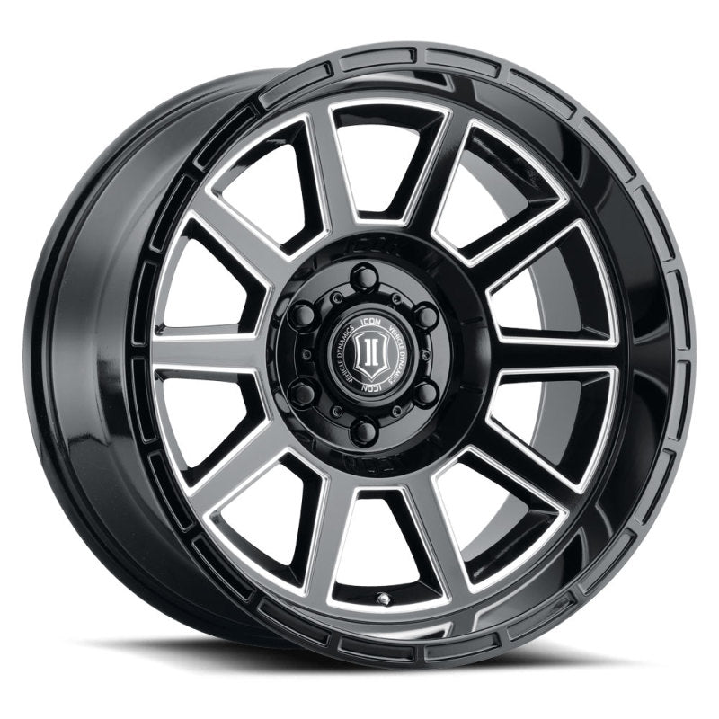 ICON Recoil 20x10 5x5 -24mm Offset 4.5in BS Gloss Black Milled Spokes Wheel Wheels - Cast ICON