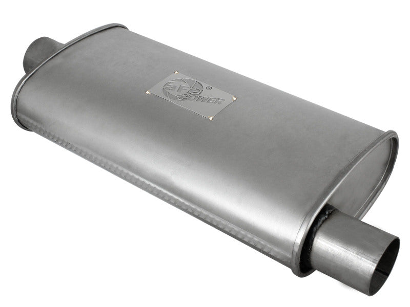 aFe Scorpion Replacement Alum Steel Muffler Double Layer 2-1/2in In/Out Center/Offset 18inL x9inW Catback aFe